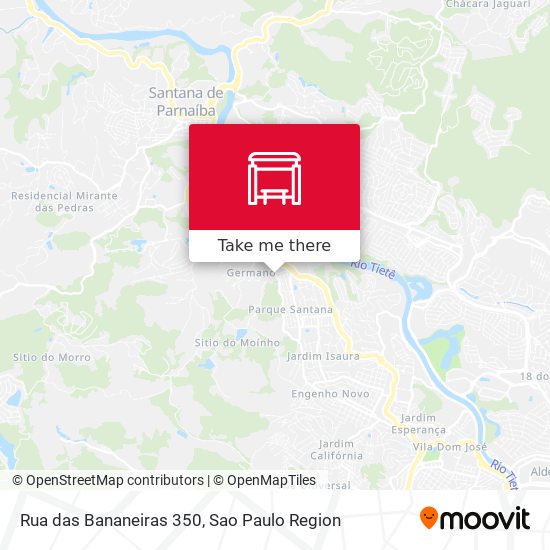 Rua das Bananeiras 350 map