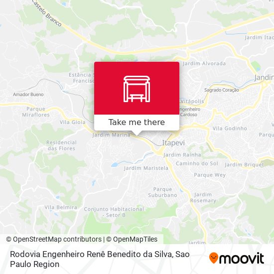 Mapa Rodovia Engenheiro Renê Benedito da Silva
