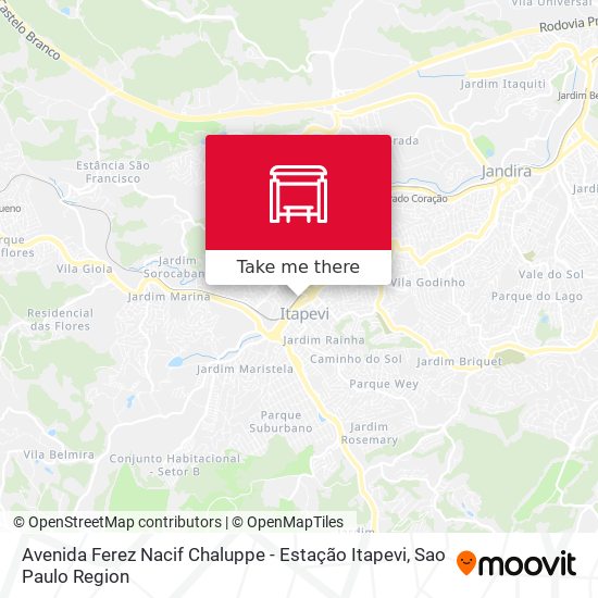 Mapa Avenida Ferez Nacif Chaluppe - Estação Itapevi