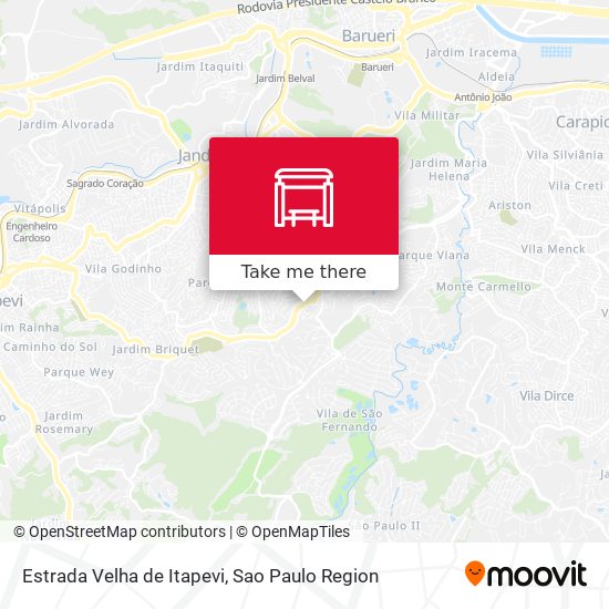Estrada Velha de Itapevi map