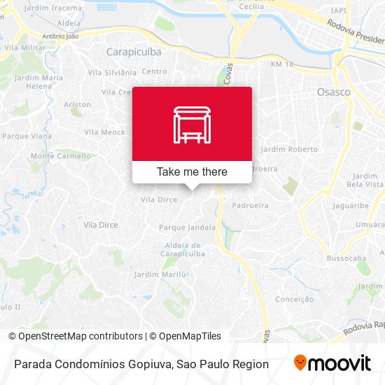 Parada Condomínios Gopiuva map