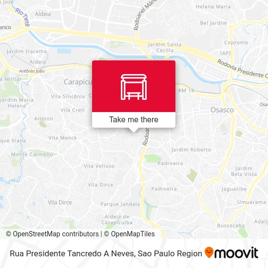 Rua Presidente Tancredo A Neves map