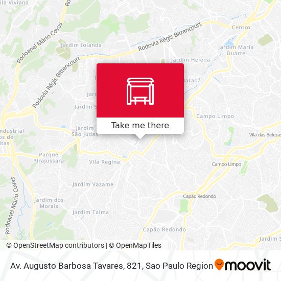 Mapa Av. Augusto Barbosa Tavares, 821