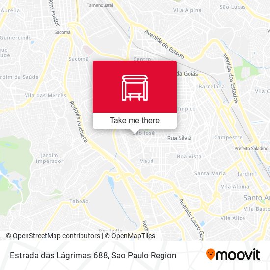 Estrada das Lágrimas 688 map