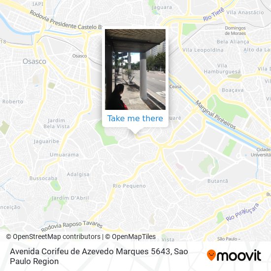 Avenida Corifeu de Azevedo Marques 5643 map