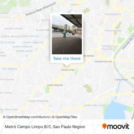 Metrô Campo Limpo B/C map