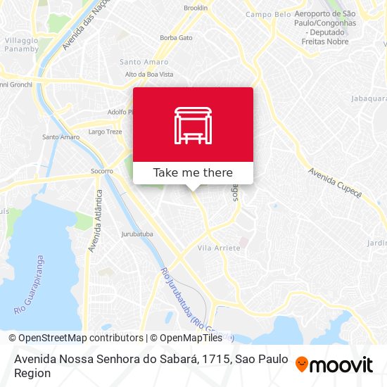 Avenida Nossa Senhora do Sabará, 1715 map