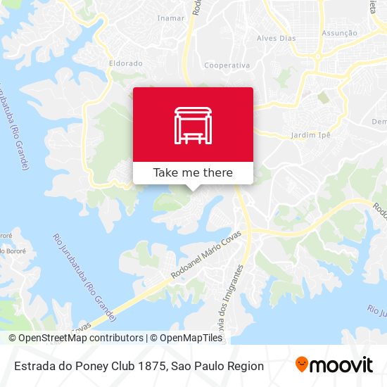 Estrada do Poney Club 1875 map