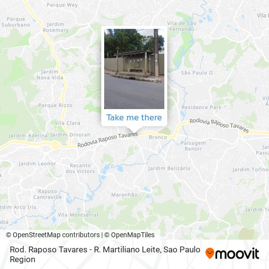 Rod. Raposo Tavares - R. Martiliano Leite map