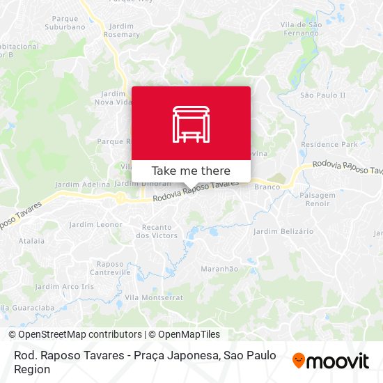 Rod. Raposo Tavares - Praça Japonesa map