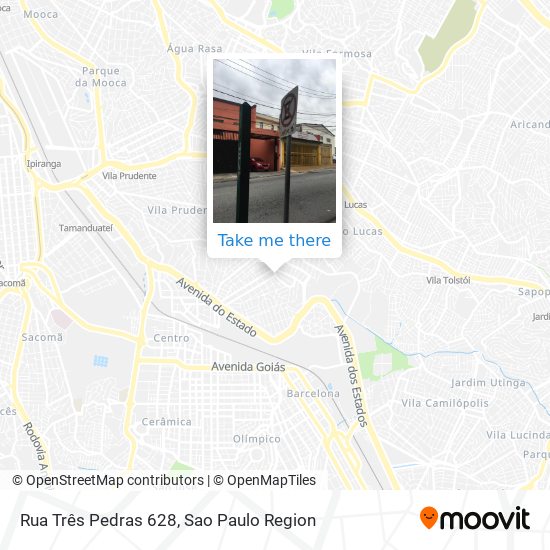 Rua Três Pedras 628 map