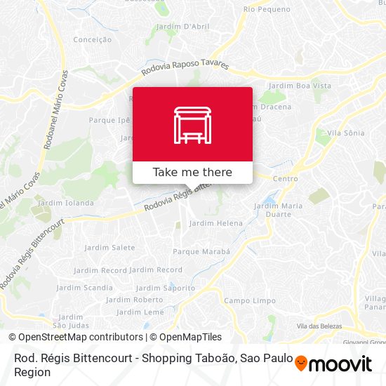Rod. Régis Bittencourt - Shopping Taboão map