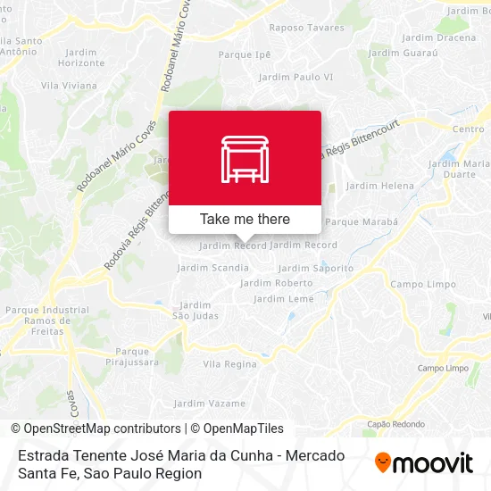 Estrada Tenente José Maria da Cunha - Mercado Santa Fe map
