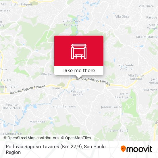 Mapa Rodovia Raposo Tavares (Km 27,9)