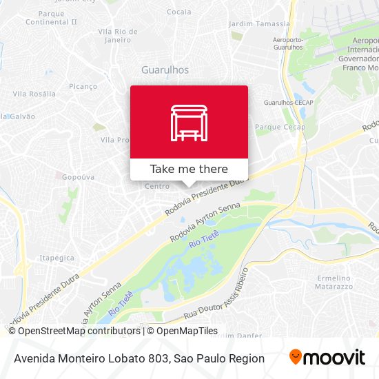 Mapa Avenida Monteiro Lobato 803