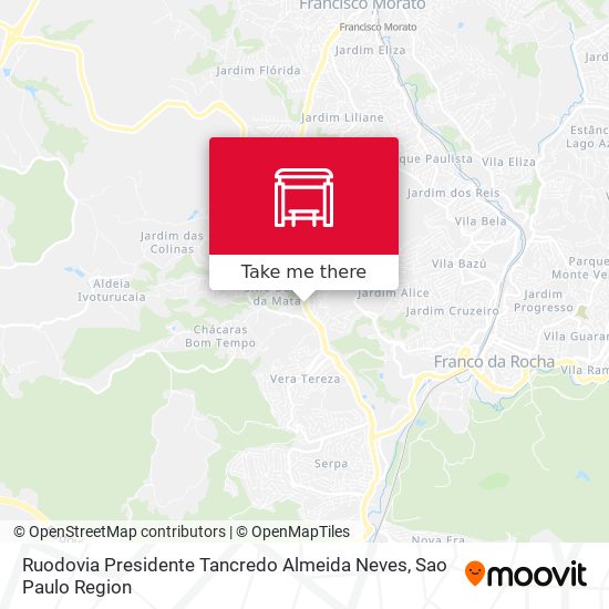 Ruodovia Presidente Tancredo Almeida Neves map