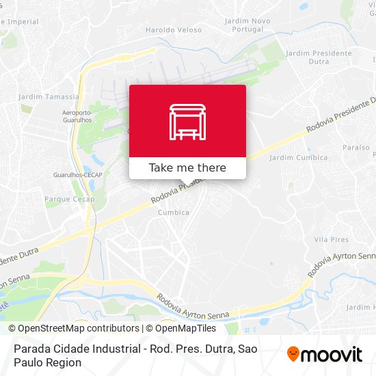 Mapa Parada Cidade Industrial - Rod. Pres. Dutra