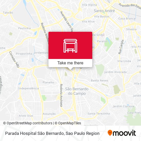Parada Hospital São Bernardo map