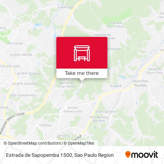 Estrada de Sapopemba 1500 map