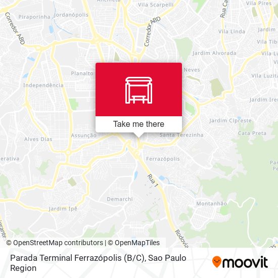 Parada Terminal Ferrazópolis (B / C) map