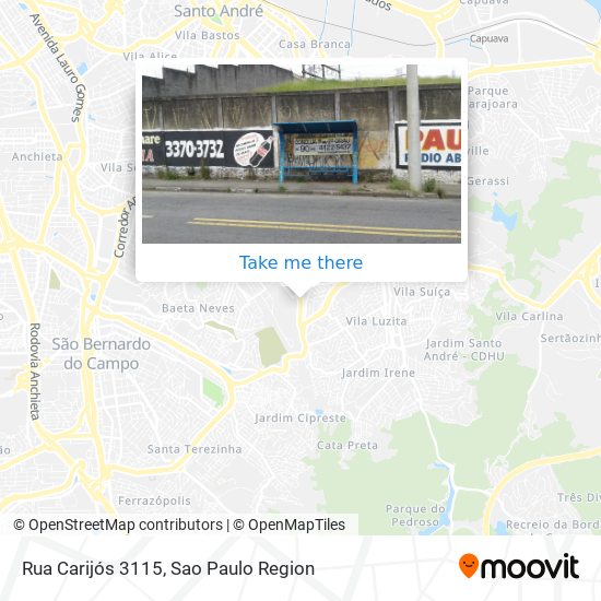 Rua Carijós 3115 map