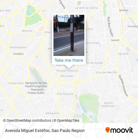 Avenida Miguel Estéfno map