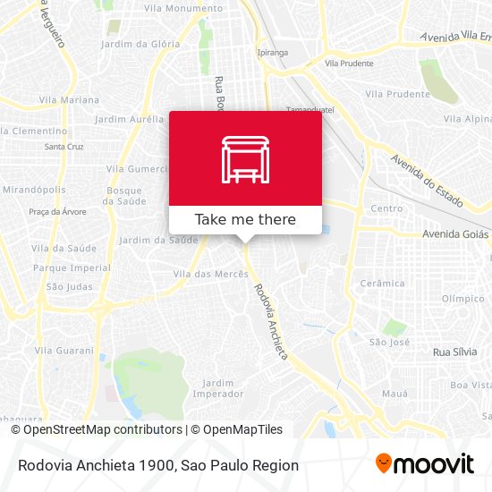 Rodovia Anchieta 1900 map