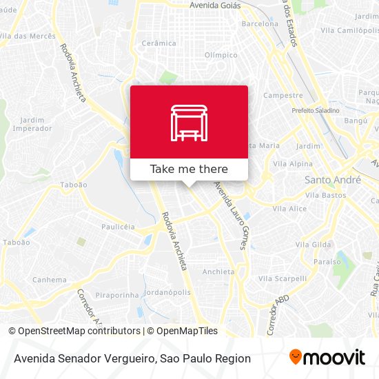 Mapa Avenida Senador Vergueiro