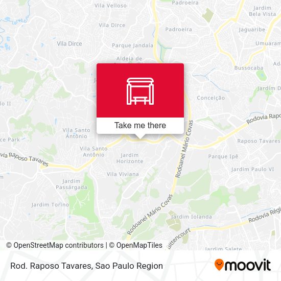 Rod. Raposo Tavares map
