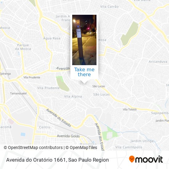 Avenida do Oratório 1661 map