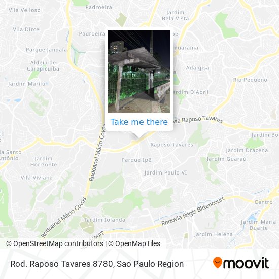 Rod. Raposo Tavares 8780 map