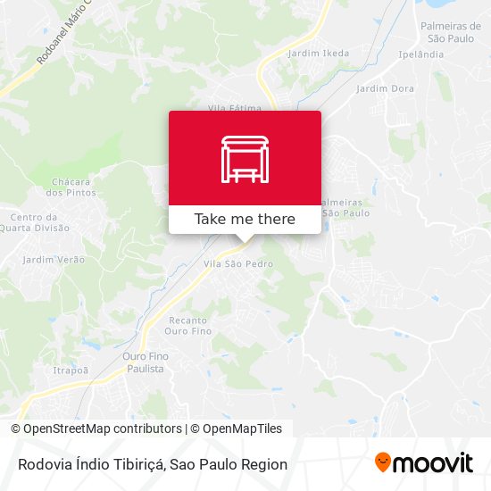 Rodovia Índio Tibiriçá map