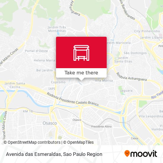 Avenida das Esmeraldas map