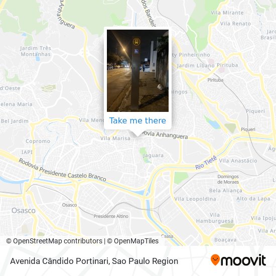 Avenida Cândido Portinari map