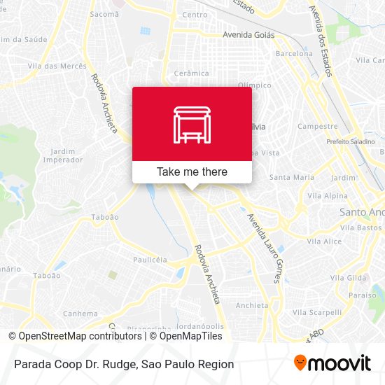 Mapa Parada Coop Dr. Rudge