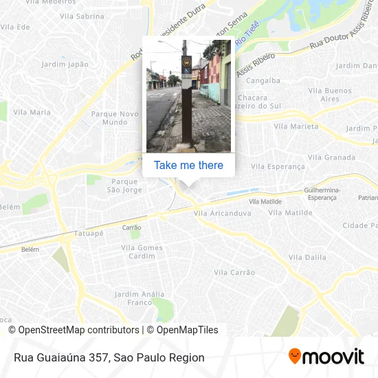 Rua Guaiaúna 357 map
