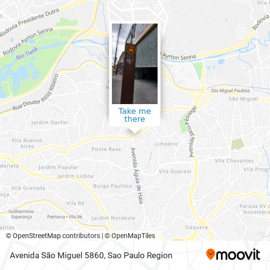 Mapa Avenida São Miguel 5860