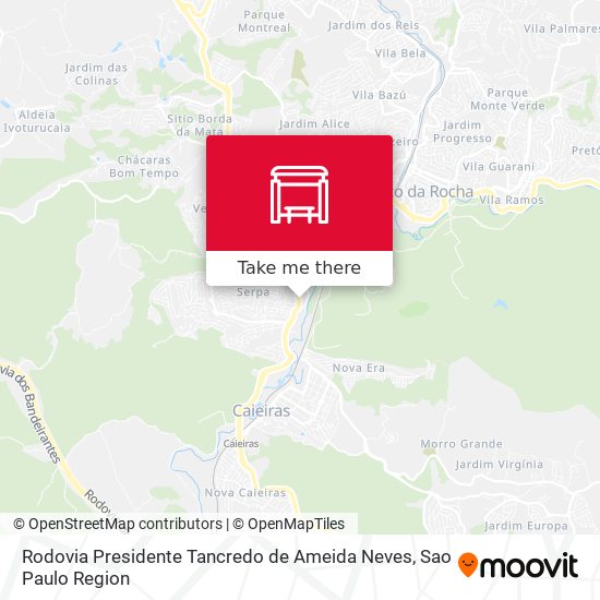 Rodovia Presidente Tancredo de Ameida Neves map