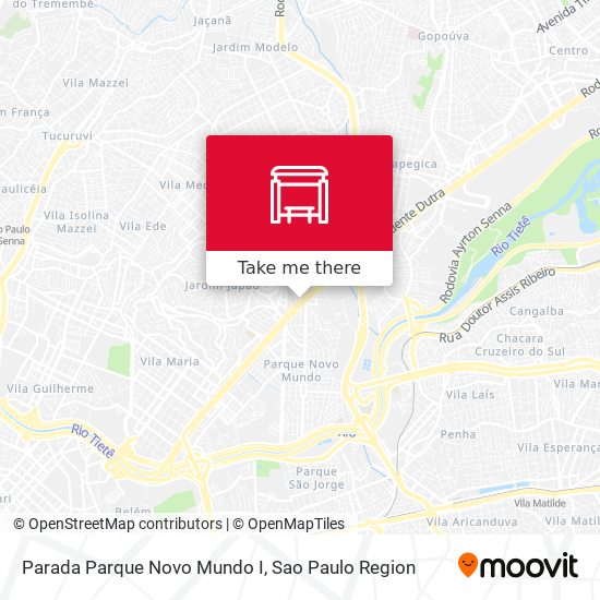 Mapa Parada Parque Novo Mundo I