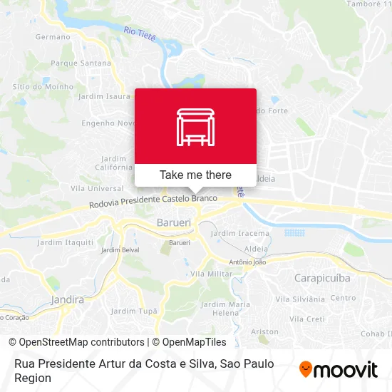 Rua Presidente Artur da Costa e Silva map