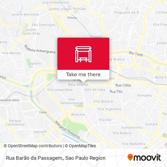 Rua Barão da Passagem, map