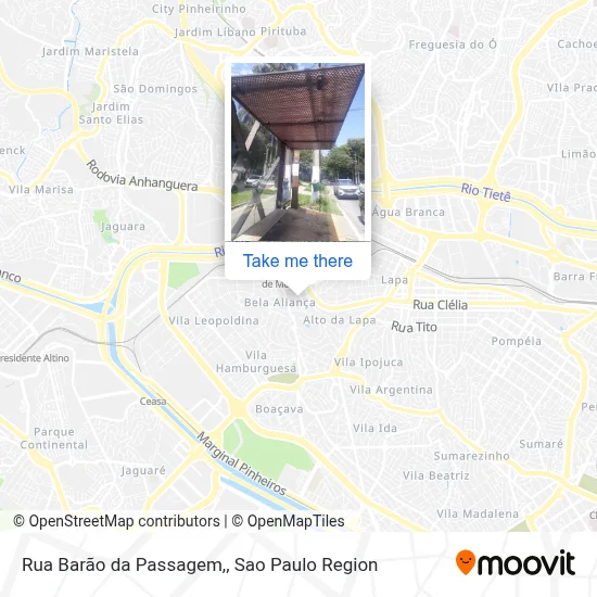Rua Barão da Passagem, map