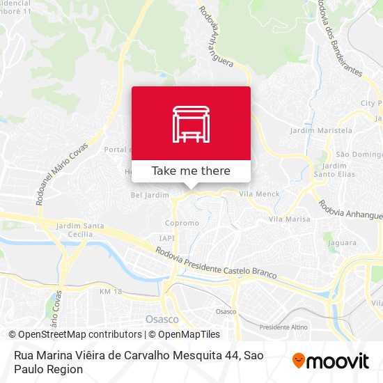 Mapa Rua Marina Viêira de Carvalho Mesquita 44