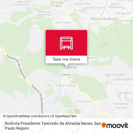Rodovia Presidente Tancredo de Almeida Neves map
