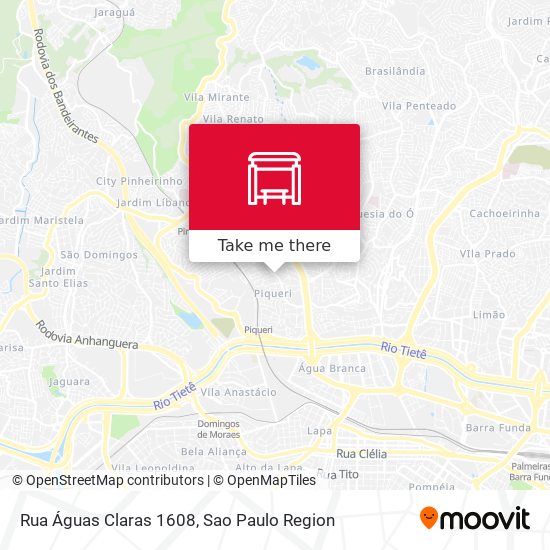 Rua Águas Claras 1608 map
