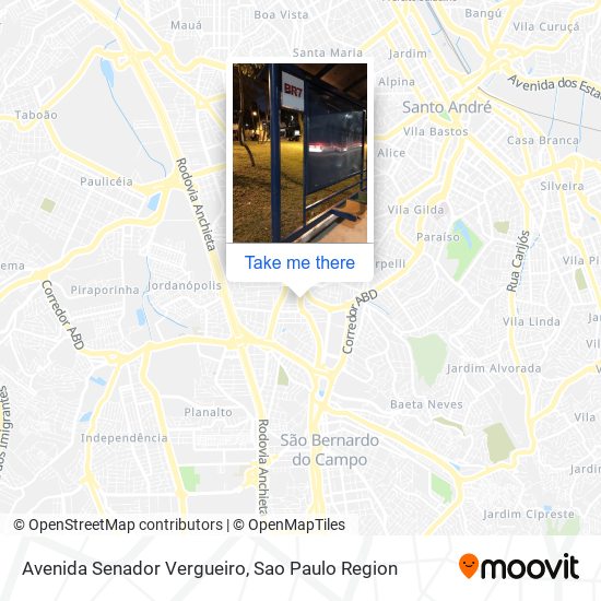 Mapa Avenida Senador Vergueiro