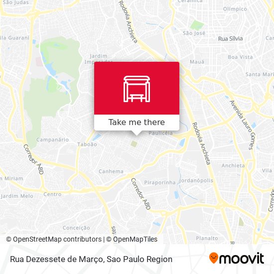 Rua Dezessete de Março map