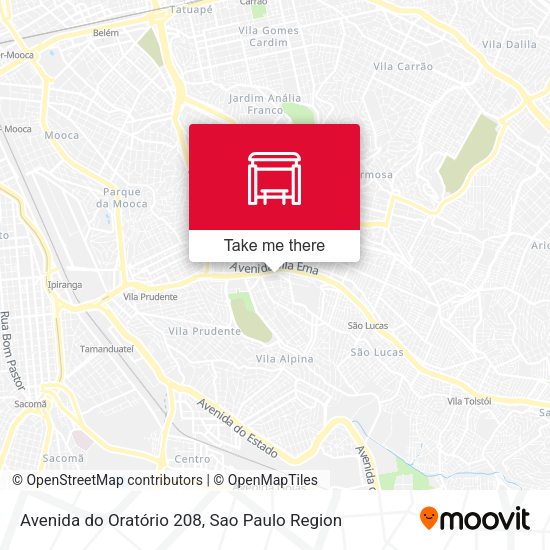 Avenida do Oratório 208 map