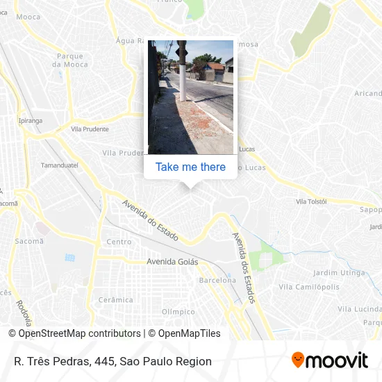 R. Três Pedras, 445 map
