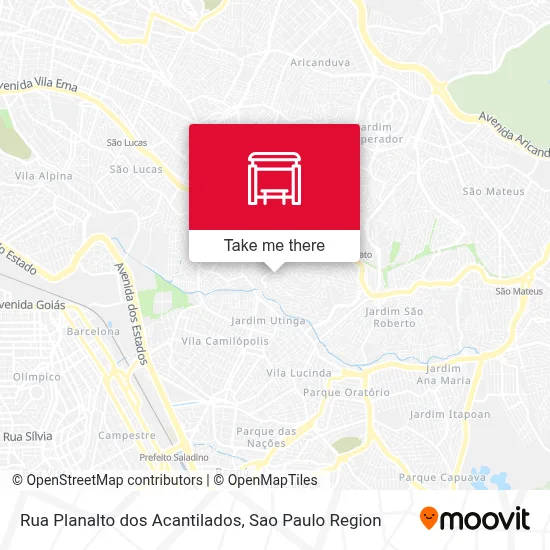 Rua Planalto dos Acantilados map